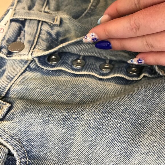 AG-ED ADRIANO GOLDSCHMIED - WOMEN'S 25 -BLUE DENIM 100% COTTON CUFFED HEM PANTS - Picture 10 of 10